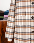 Cohérence Corb II Coat Gabardine Beige Check