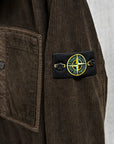 Stone Island Organic Cotton Corduroy 800 Overshirt Coal Grey
