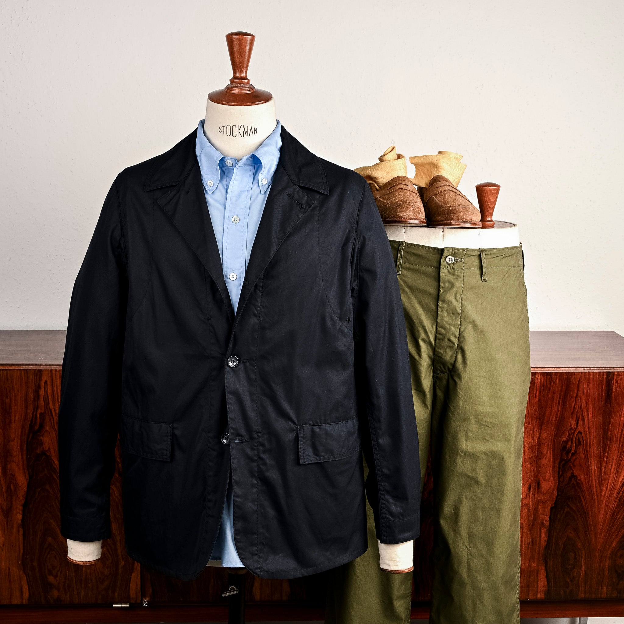 【限定商品】GABARDINE UTILITY BALLOON JACKET The Corona Utility Sherry Jacket High Density Gabardine Navy