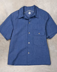 The Corona Utility Field Shirt S/S Seersucker Blue