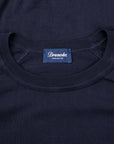 Drumohr superlight frost cotton sweater Navy