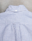 Gitman Vintage Shirt Cotton Linen Oxford Stripe Navy