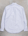 Gitman Vintage Shirt Cotton Linen Oxford Stripe Navy