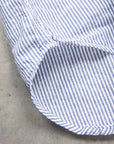 Gitman Vintage Shirt Cotton Linen Oxford Stripe Navy