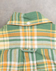 Gitman Vintage x Frans Boone Cotton Linen Crepe Check Kelly Green