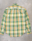 Gitman Vintage x Frans Boone Cotton Linen Crepe Check Kelly Green