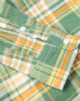 Gitman Vintage x Frans Boone Cotton Linen Crepe Check Kelly Green