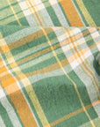 Gitman Vintage x Frans Boone Cotton Linen Crepe Check Kelly Green