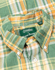 Gitman Vintage x Frans Boone Cotton Linen Crepe Check Kelly Green