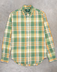 Gitman Vintage x Frans Boone Cotton Linen Crepe Check Kelly Green