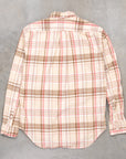 Gitman Vintage x Frans Boone Cotton Linen Crepe Check Dusty Pink