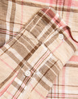 Gitman Vintage x Frans Boone Cotton Linen Crepe Check Dusty Pink