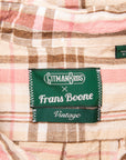 Gitman Vintage x Frans Boone Cotton Linen Crepe Check Dusty Pink