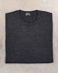 Drumohr Luxury 30G cashmere Crew Neck Grigio Antracite