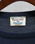 William Lockie x Frans Boone 30G Loro Piana 170's Wish Crew Neck Nero Navy