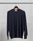William Lockie x Frans Boone 30G Loro Piana 170's Wish Crew Neck Nero Navy