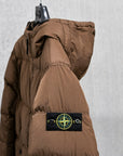Stone Island Crinkle Reps NY Hooded Down Jacket Umber