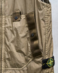 Stone Island Crinkle Reps NY Padded Vest Military Green