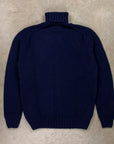 Drumohr Cashmere Tre Fili Dolcevita Navy Americana