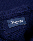 Drumohr Cashmere Tre Fili Dolcevita Navy Americana