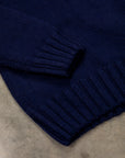 Drumohr Cashmere Tre Fili Dolcevita Navy Americana