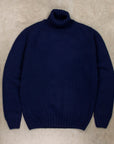 Drumohr Cashmere Tre Fili Dolcevita Navy Americana