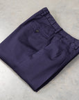 Drumohr Pantaloni Doppia Pence Cottone Blu Scuro