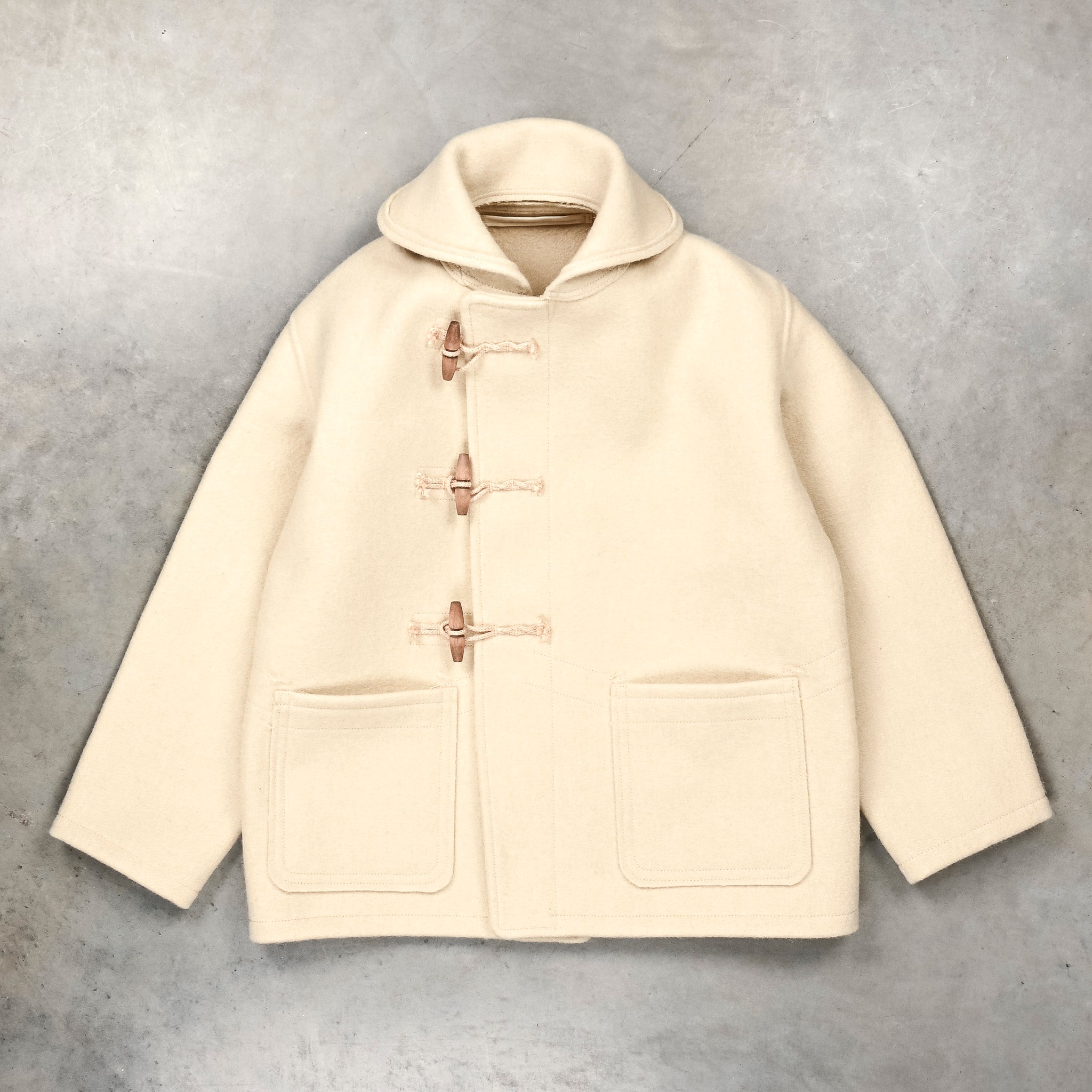 The Real McCoy's WWII British Fearnought Duffle Coat, ARP Ecru