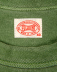 Fullcount 5222 Flat Seam Heavyweight T-shirt Dyed Evergreen