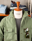 Orslow US army shirt back satin green used