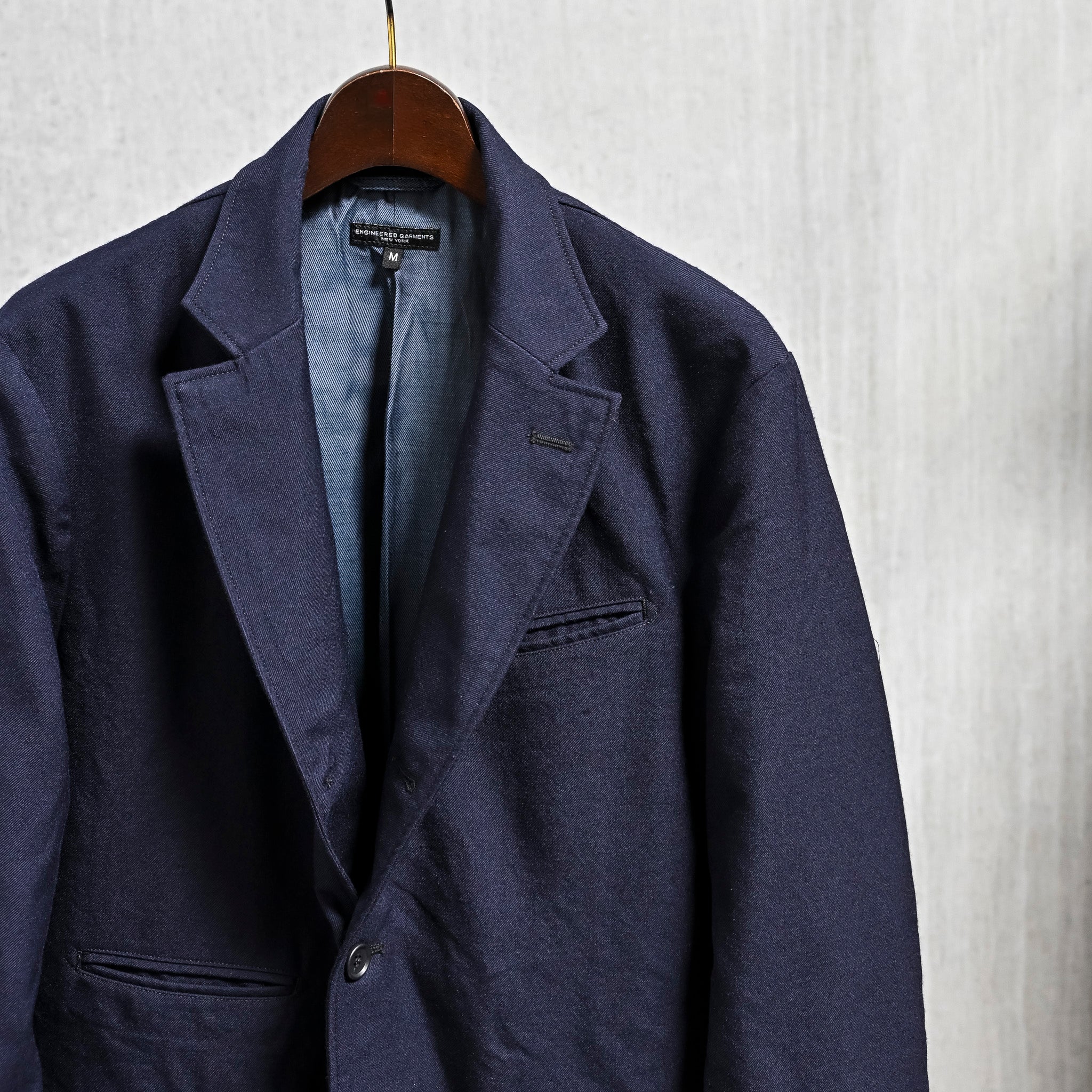 Engineered Garments Andover Jacket Wool Uniform Serge Dark Navy