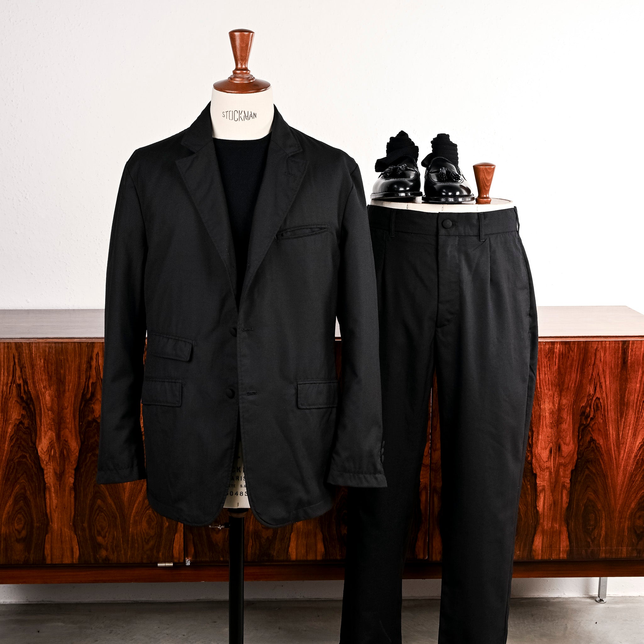 ENGINEERED GARMENTS Andover Jacket M ウール Engineered Garments Black Tropical Wool Andover Jacket – Frans