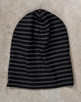 Engineered Garments Charcoal Black PC Stripe Jersey Beanie