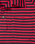 Engineered Garments Polo Red Navy PC Stripe Jersey