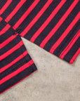 Engineered Garments Polo Red Navy PC Stripe Jersey
