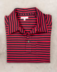 Engineered Garments Polo Red Navy PC Stripe Jersey