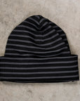 Engineered Garments Charcoal Black PC Stripe Jersey Beanie
