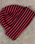 Engineered Garments Red Navy PC Stripe Jersey Beanie
