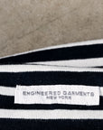 Engineered Garments Navy White PC Stripe Jersey Beanie