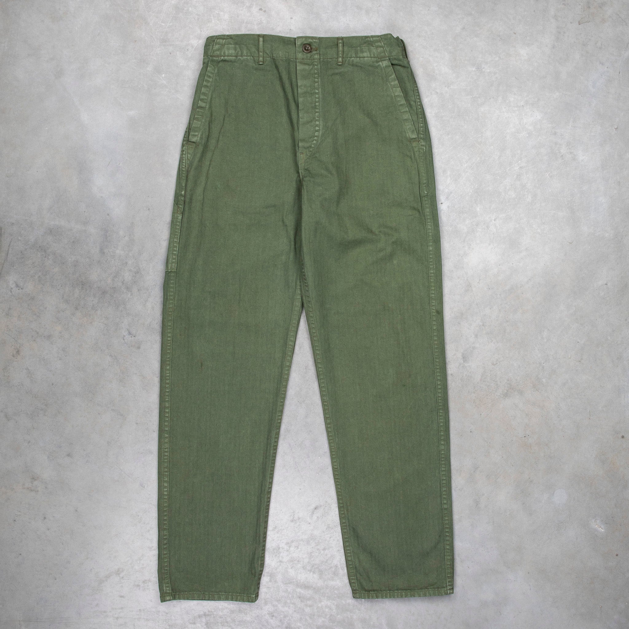 Orslow x Frans Boone French Work Pants Herringbone Green Used