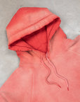 The Real McCoy's 9 Oz. Loopwheel Raglan Hooded Sweatshirt / Faded Cherry
