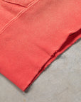The Real McCoy's 9 Oz. Loopwheel Raglan Hooded Sweatshirt / Faded Cherry