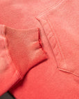 The Real McCoy's 9 Oz. Loopwheel Raglan Hooded Sweatshirt / Faded Cherry