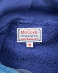 The Real McCoy's 9 Oz. Loopwheel Raglan Hooded Sweatshirt / Faded MQ Navy