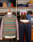 RRL Fair Isle Jacquard V-Neck Vest