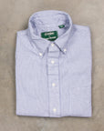 Gitman Vintage x Frans Boone 40/1 Irregular Yarn Oxford Check - Navy