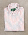 Gitman Vintage x Frans Boone 40/1 Irregular Yarn Oxford Tattersal - Navy & Red