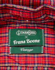 Gitman Vintage x Frans Boone 100/2 Organic Poplin Check - Claret