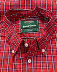 Gitman Vintage x Frans Boone 100/2 Organic Poplin Check - Claret