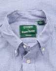 Gitman Vintage x Frans Boone 40/1 Irregular Yarn Oxford Check - Navy
